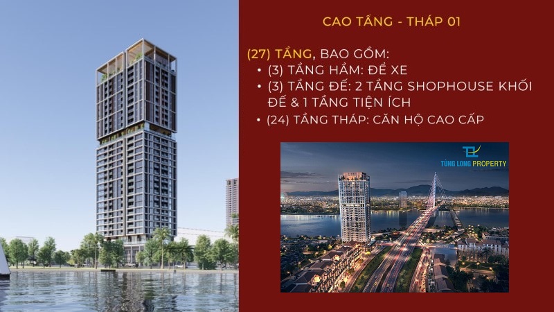 sản phẩm cao tầng dự án Sun Cosmo Residence Đà Nẵng
