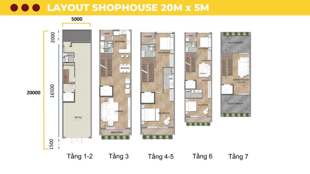 sản phẩm townhouese dự án Sun Cosmo Residence Đà Nẵng