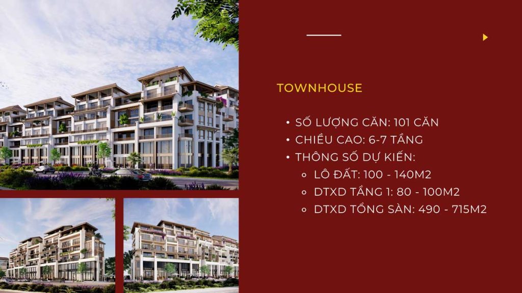 sản phẩm townhouese dự án Sun Cosmo Residence Đà Nẵng